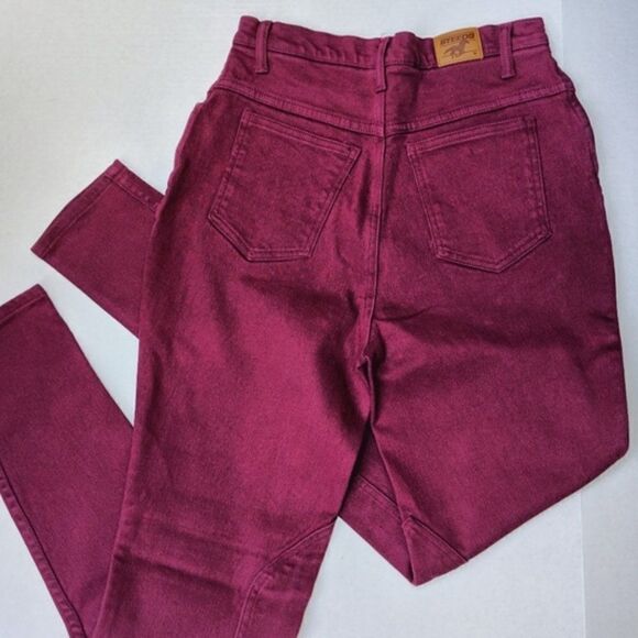 Steeds Stretch Denim Riding Jeans 12 Burgundy - Picture 1 of 11